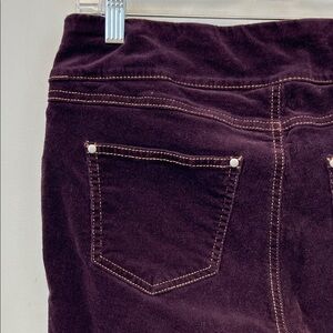 Van Heusen Women's Dark Purple Corduroy Dress Pants for Women Size 10
